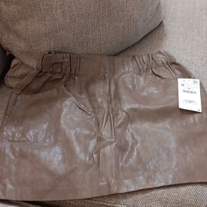 Zara leather look skirt